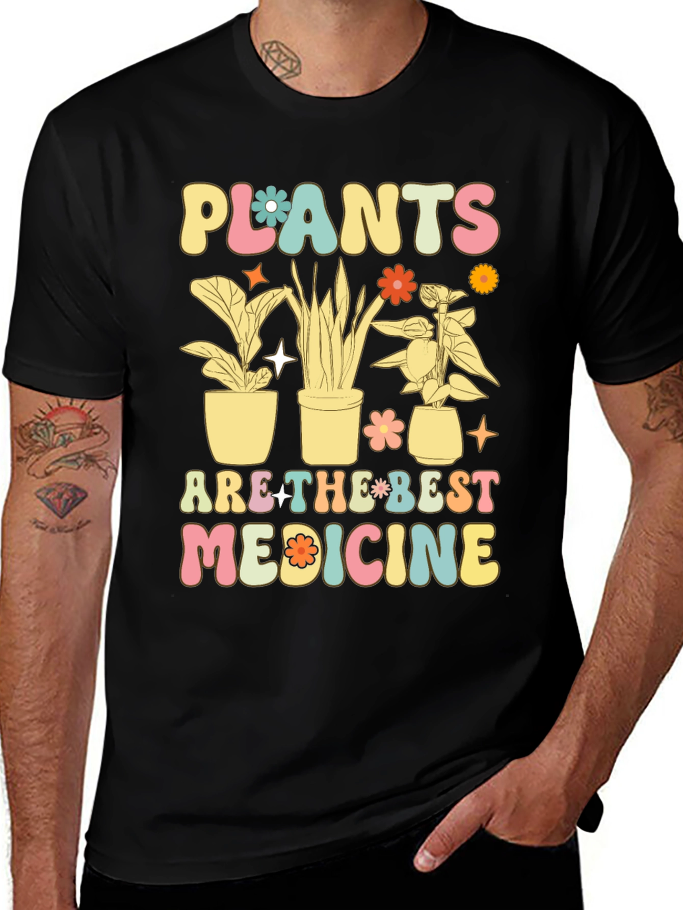 Plants are the Best Medicine Graphic T-Shirt