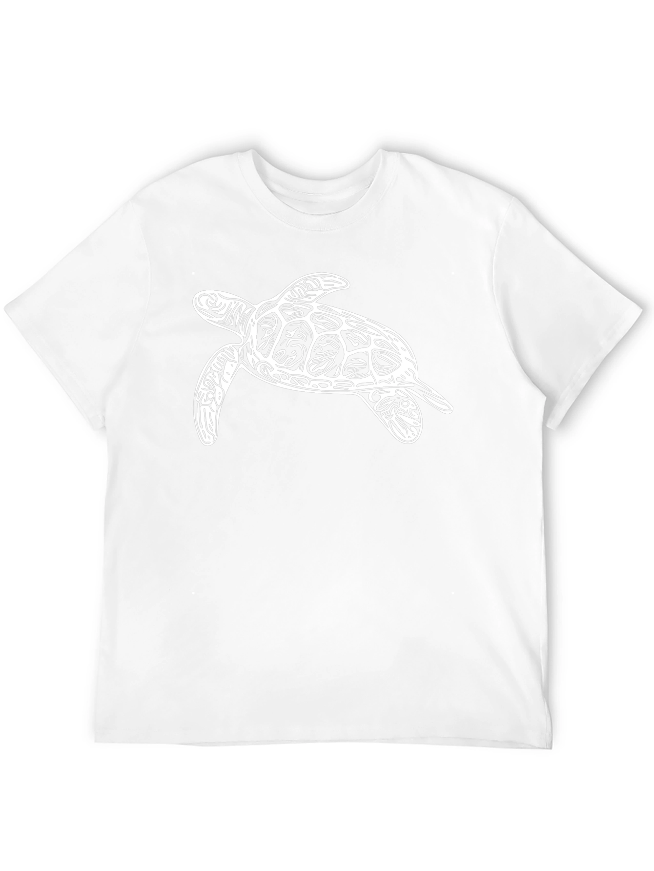 Turtle Graphic Tee - Black Cotton Casual Shirt