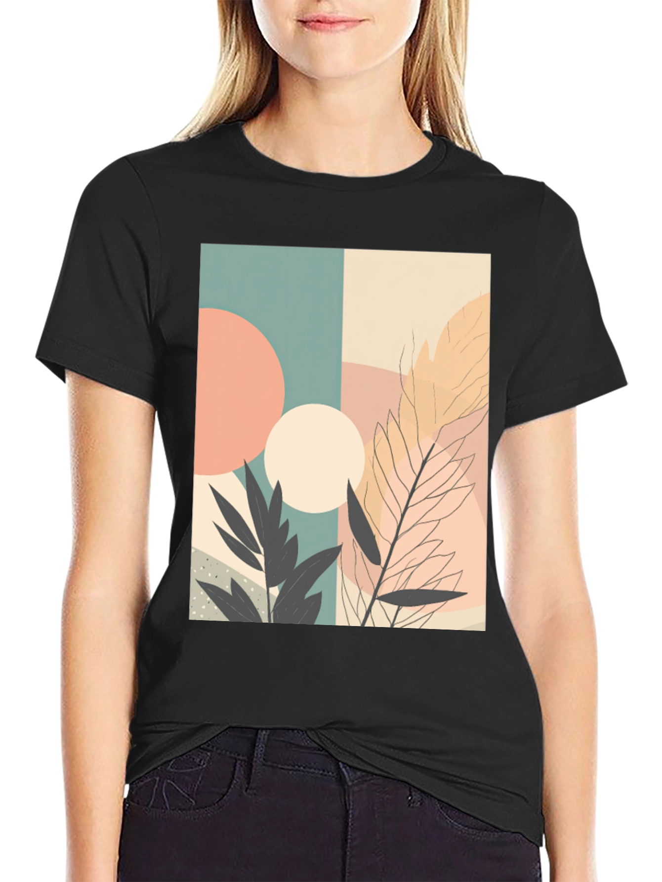Modern Abstract Art Graphic Tee - Stylish & Unique