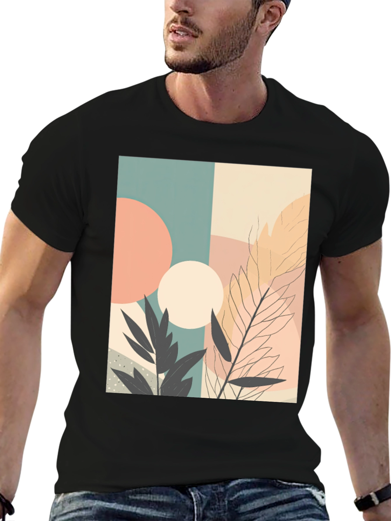 Modern Abstract Art Graphic Tee - Stylish & Unique