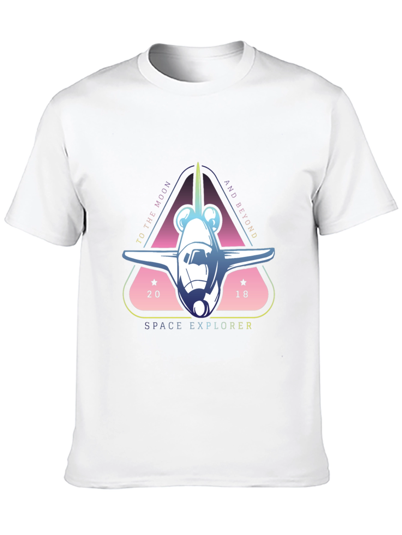 Space Explorer Graphic Tee - Black Cotton T-Shirt