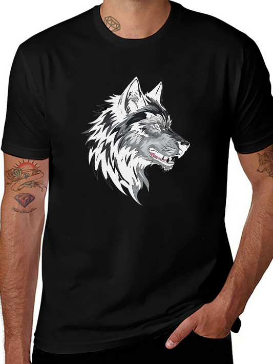 Wolf Graphic Print Mens T-Shirt