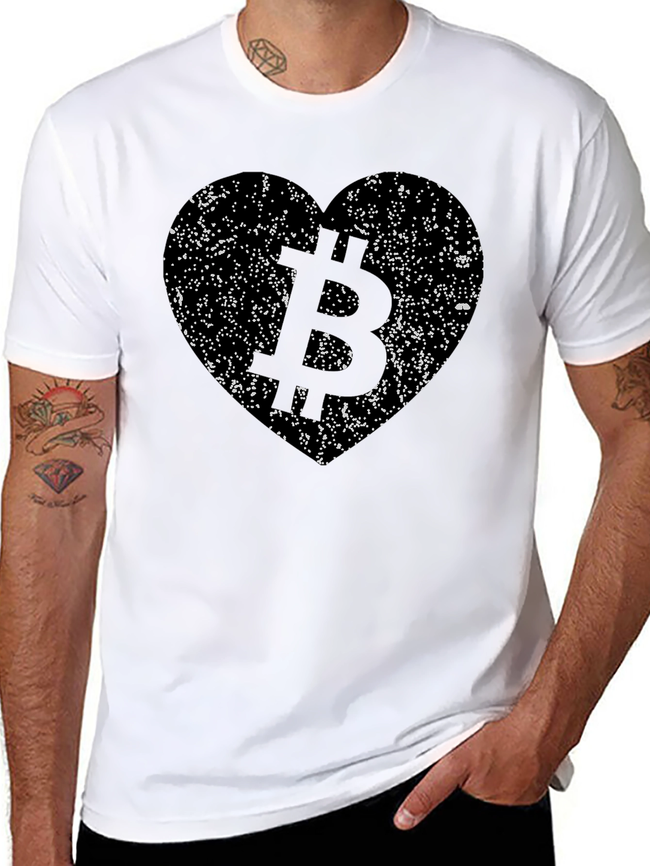 Bitcoin Heart T-Shirt - Crypto Lover Tee