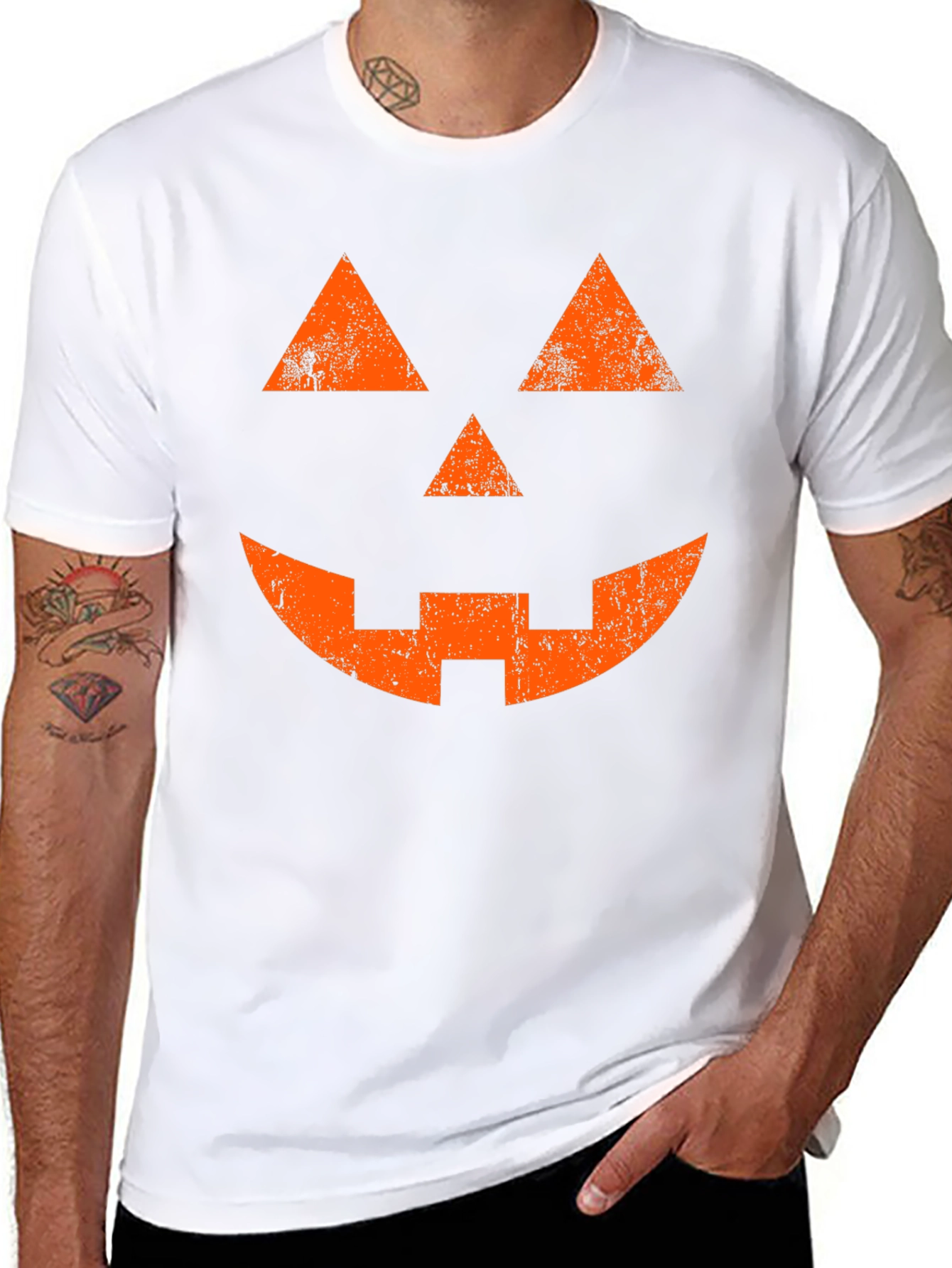 Halloween Jack-o-Lantern Face T-Shirt - Spooky Season