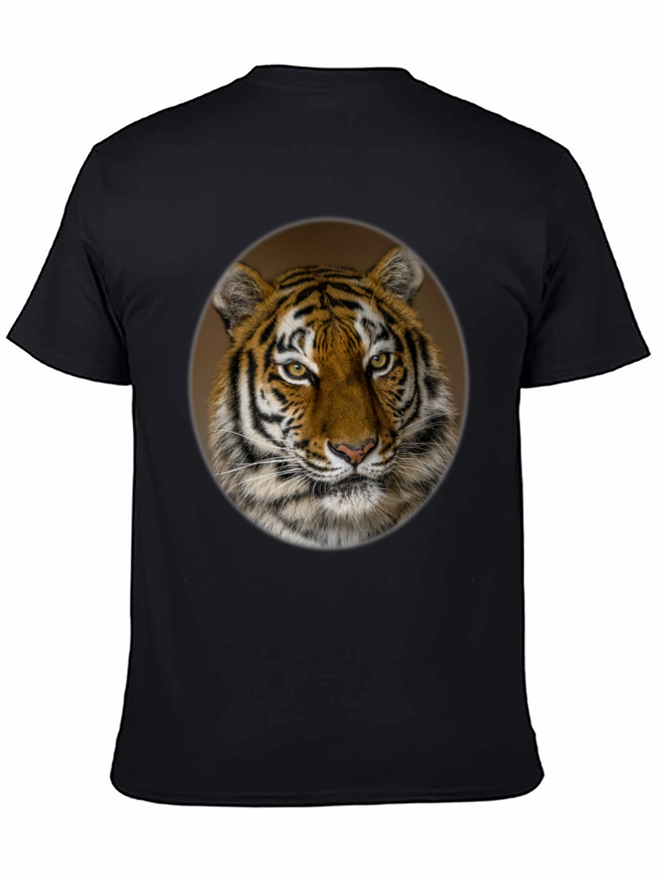 Tiger Portrait Black Graphic T-Shirt