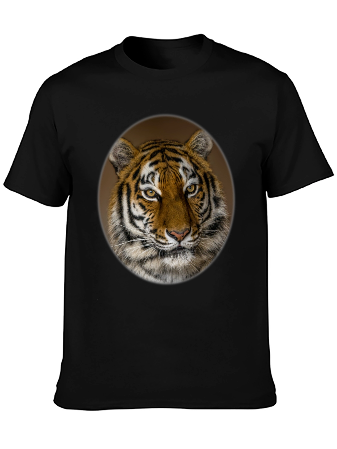 Tiger Portrait Black Graphic T-Shirt