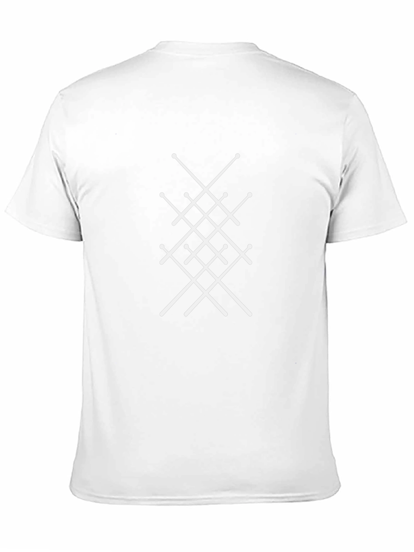 Geometric Sword Design Black T-Shirt