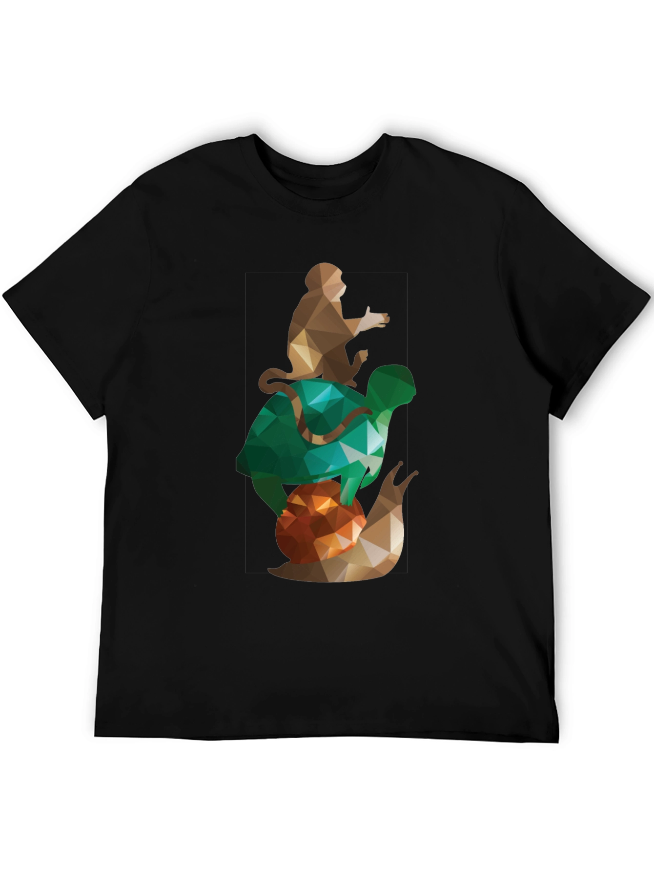 Monkey Turtle Snail Graphic T-Shirt