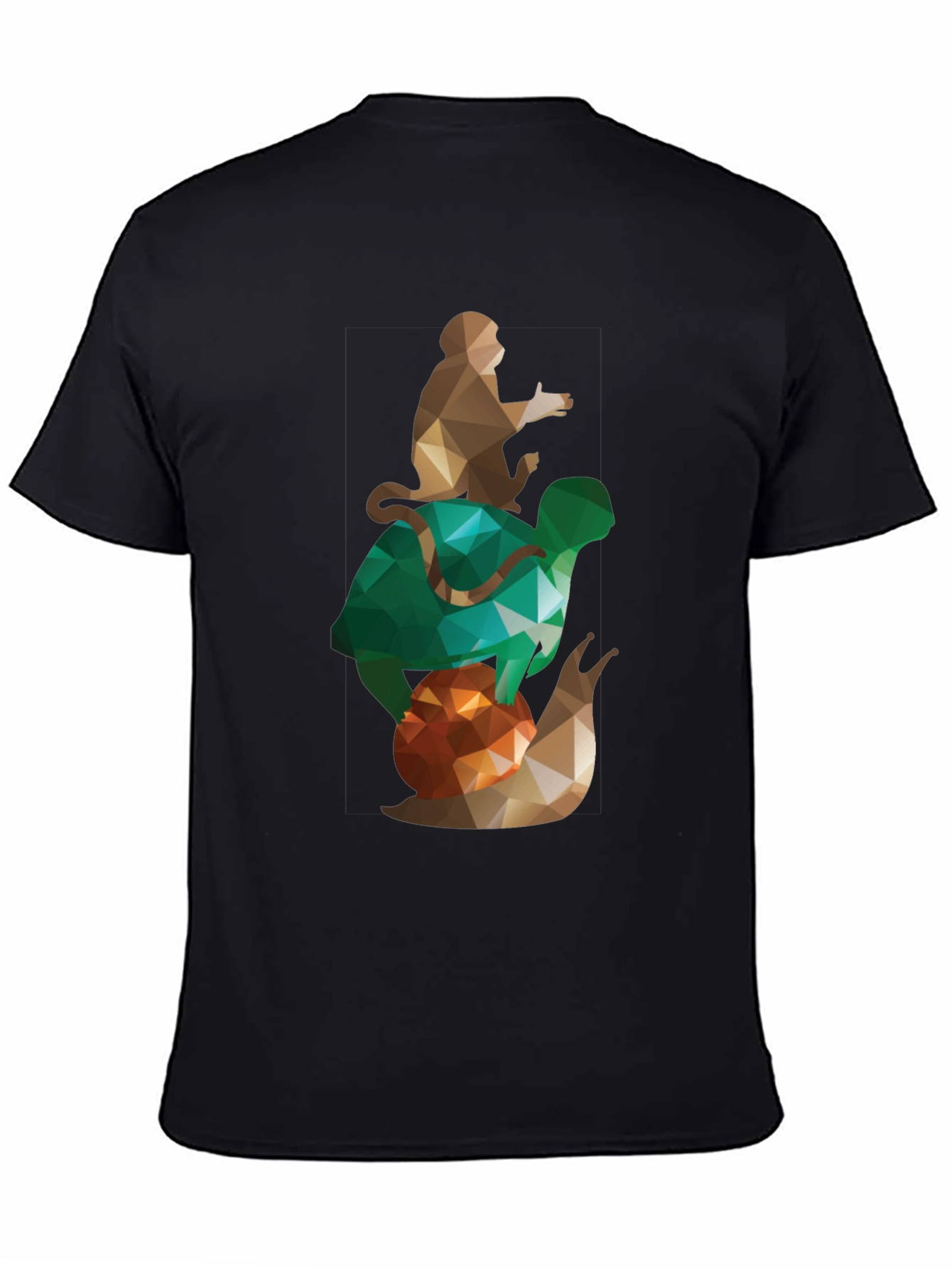 Monkey Turtle Snail Graphic T-Shirt