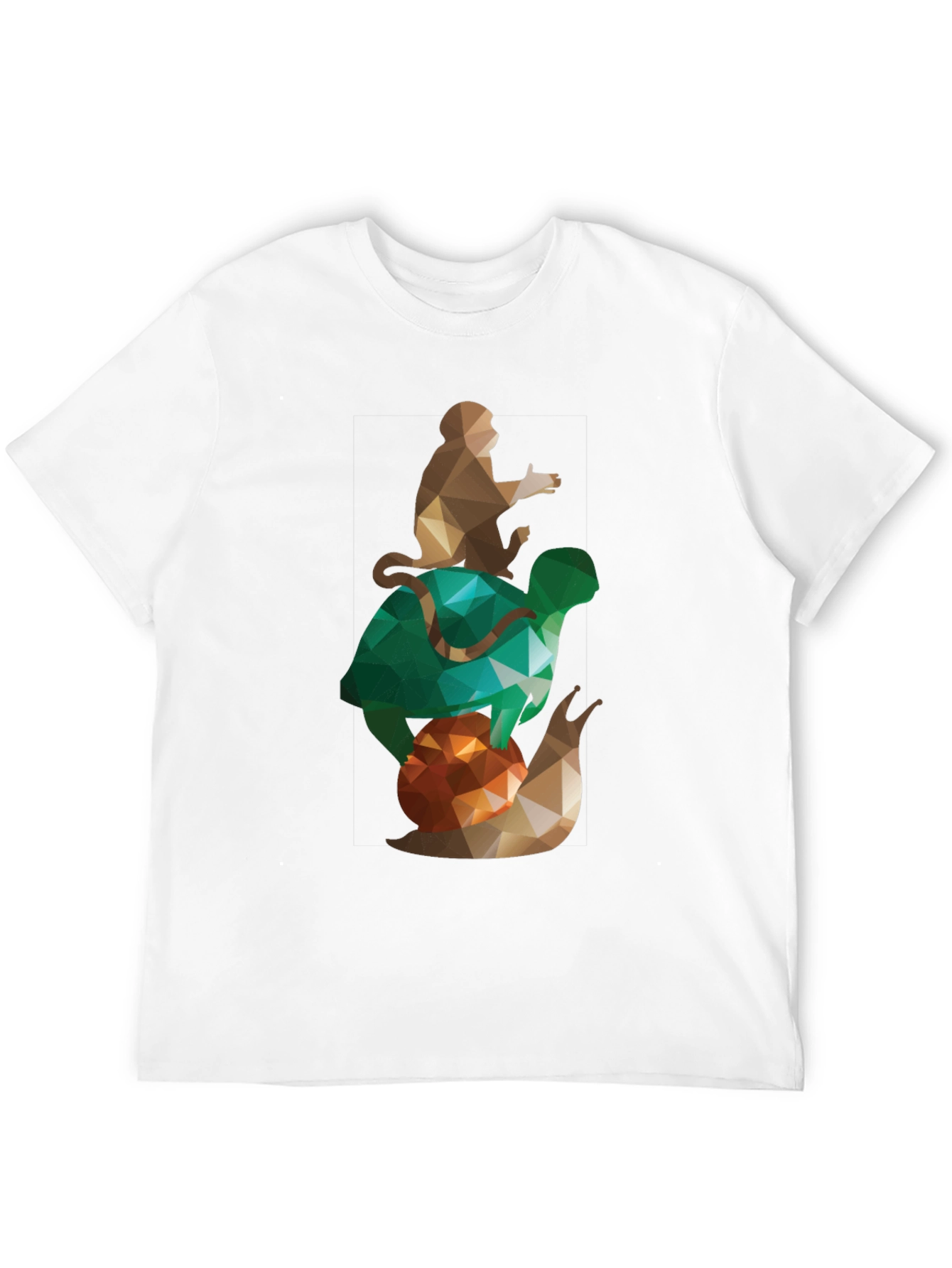 Monkey Turtle Snail Graphic T-Shirt