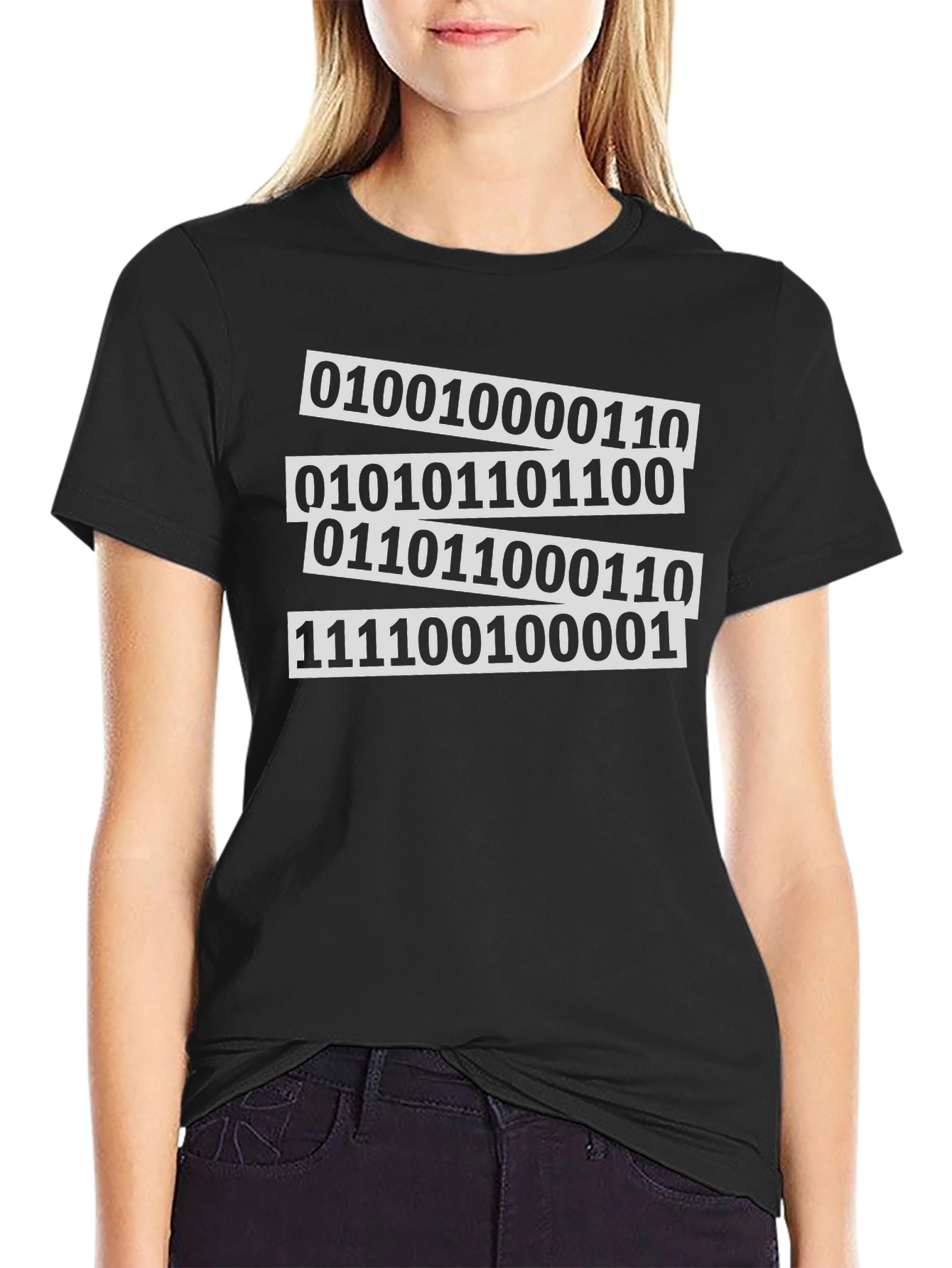 Binary Code Graphic Tee - Programmer Shirt