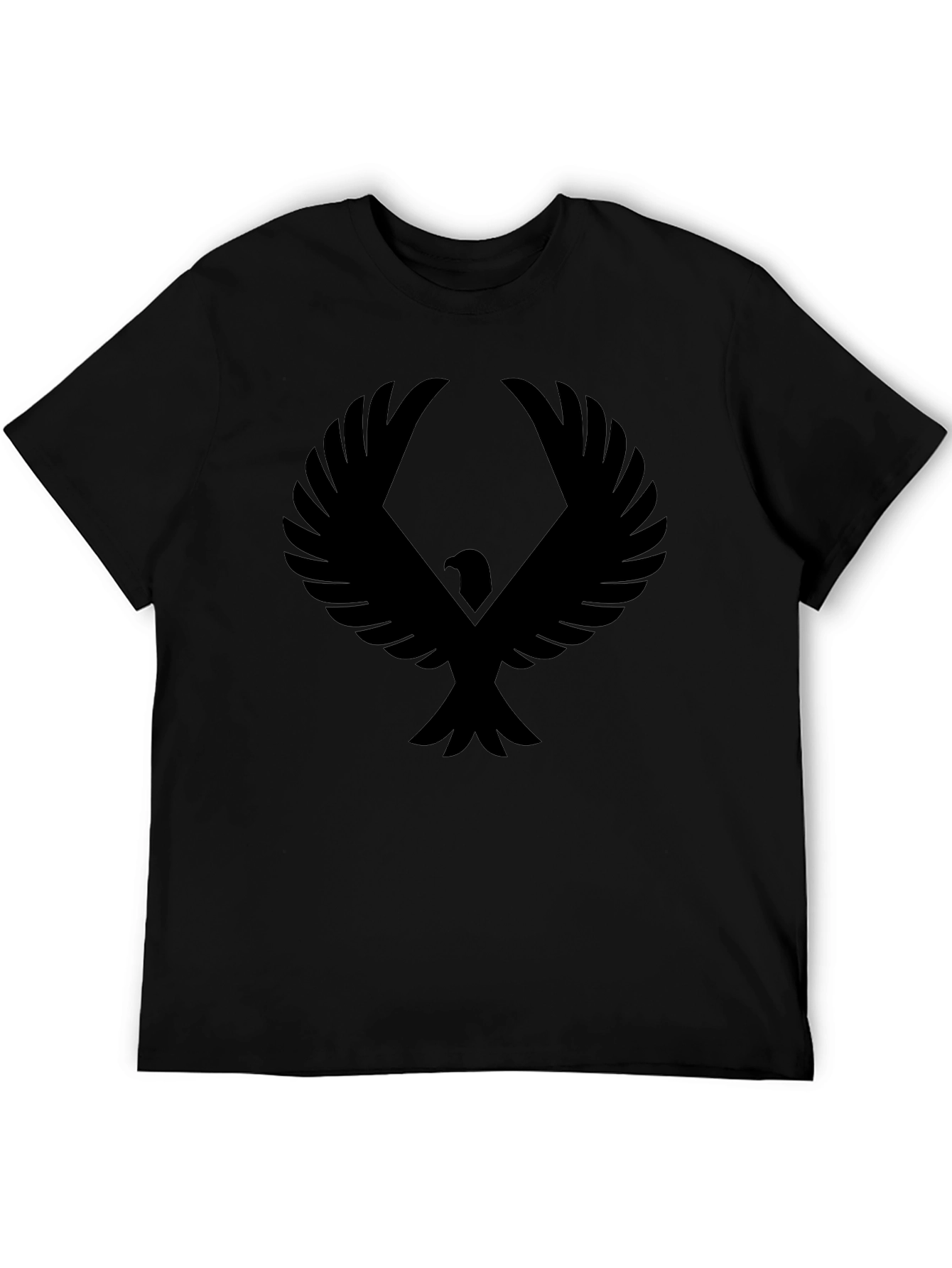 Mens Black Eagle Graphic T-Shirt