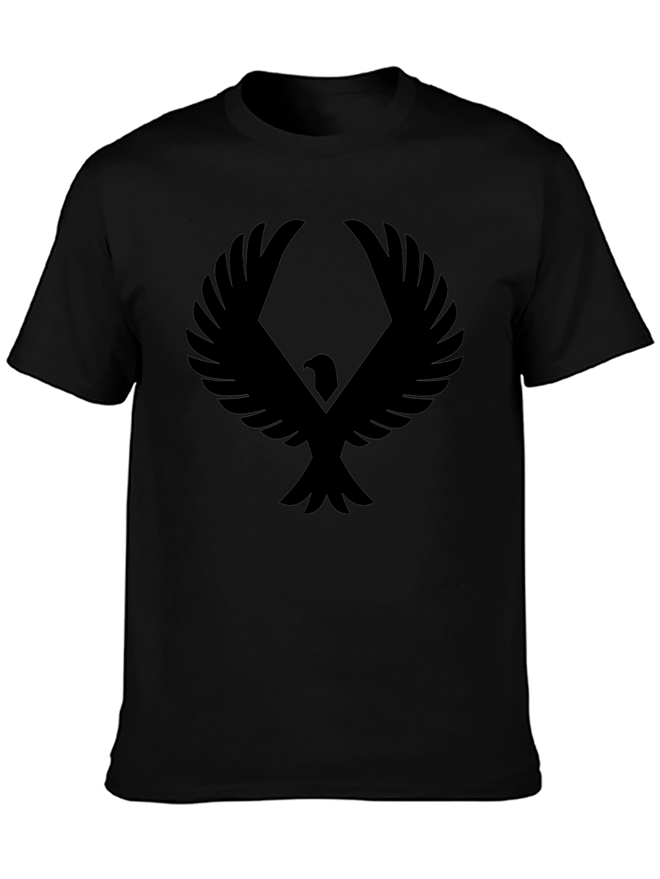 Mens Black Eagle Graphic T-Shirt