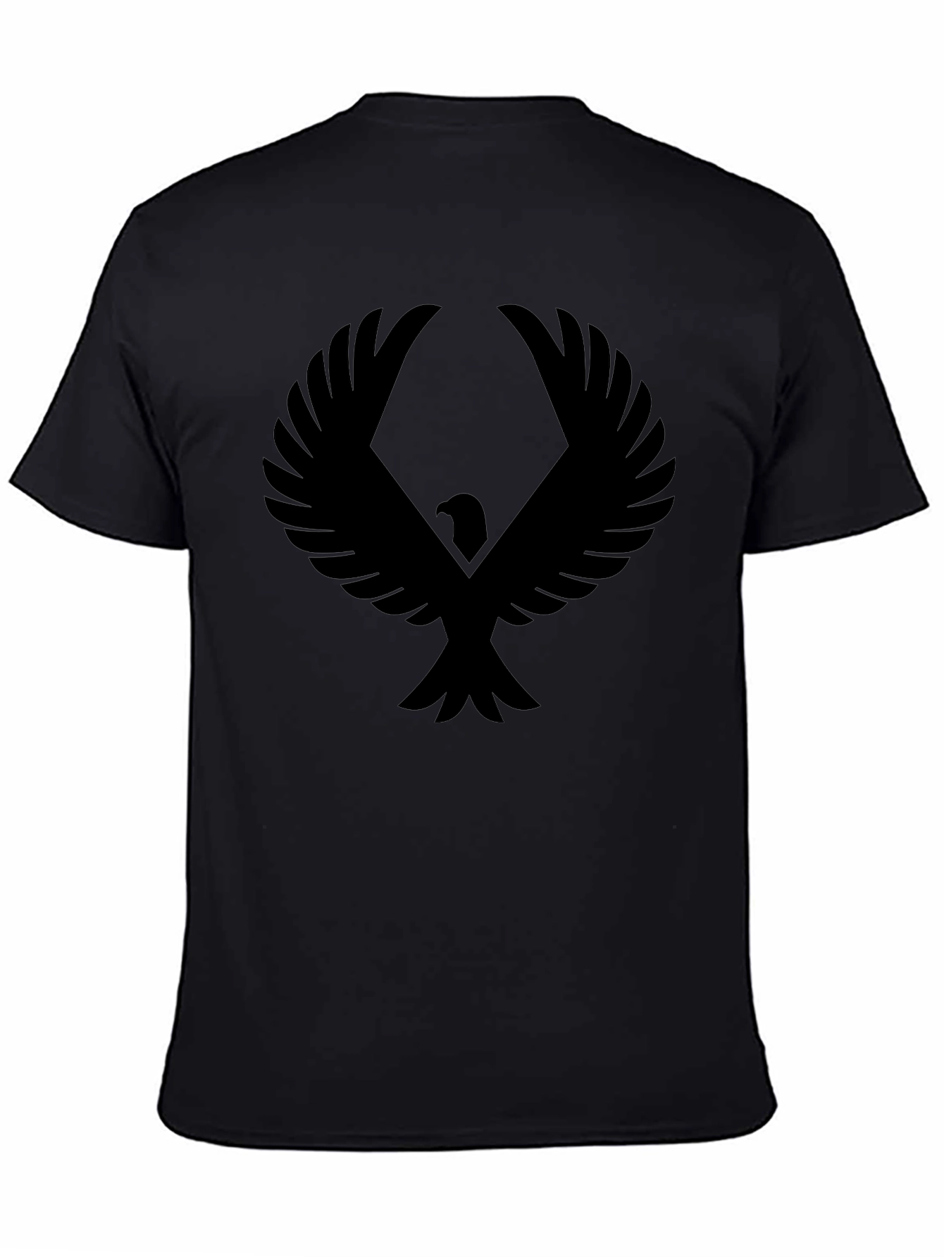 Mens Black Eagle Graphic T-Shirt