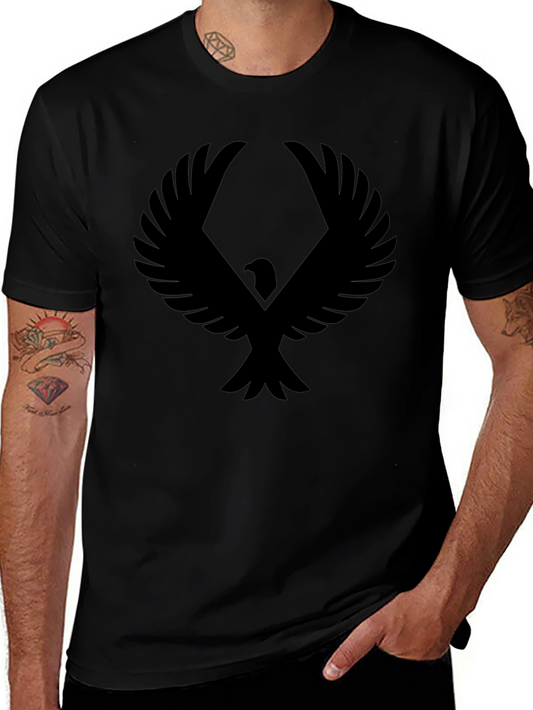 Mens Black Eagle Graphic T-Shirt