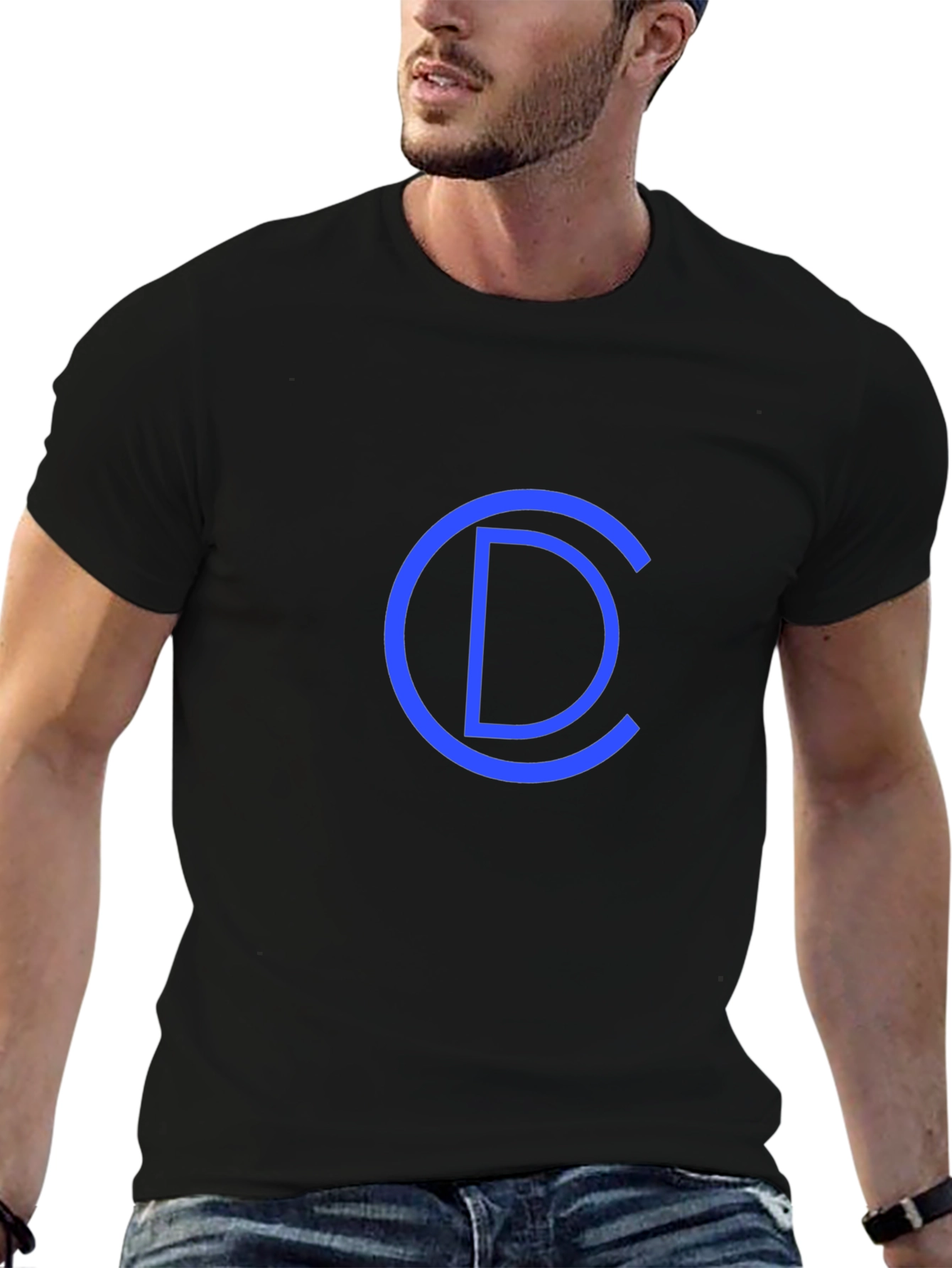 Cool Blue CD Graphic Black T-Shirt