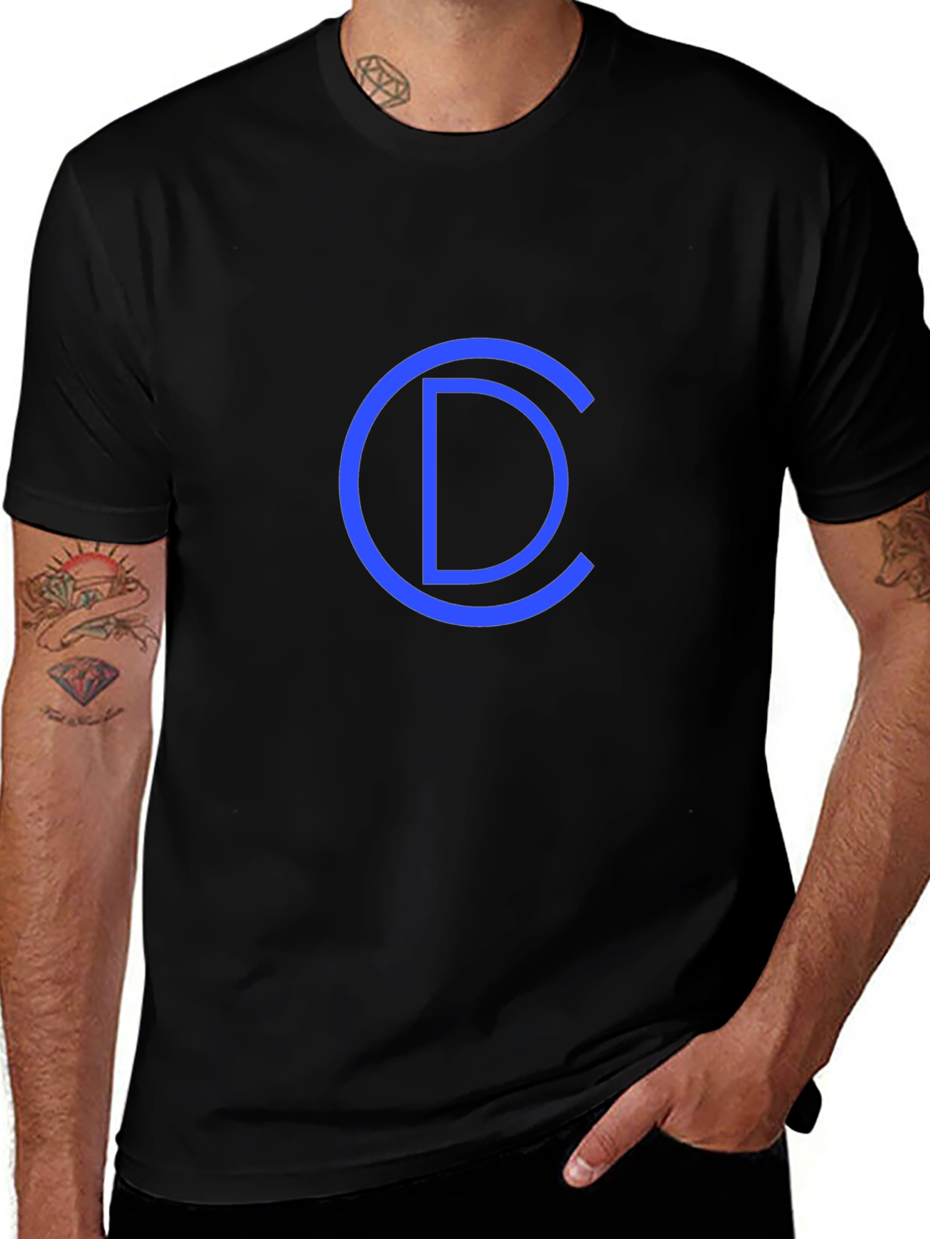 Cool Blue CD Graphic Black T-Shirt