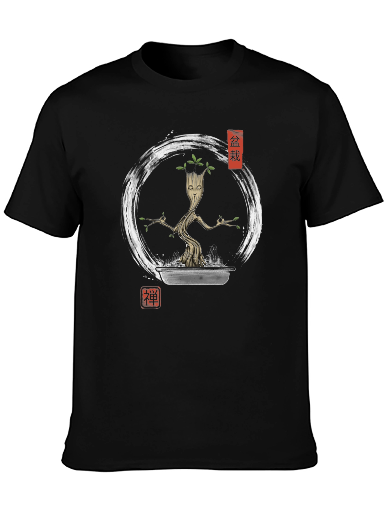 Groot Bonsai Tree Graphic T-Shirt - Zen Garden Style