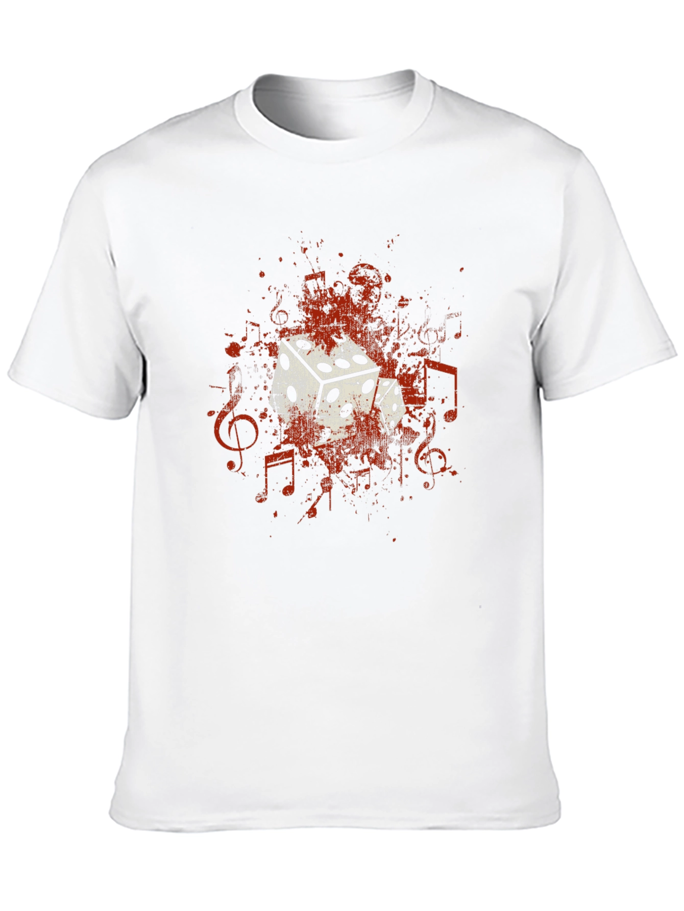 Dice and Music Note Graphic Tee - Unisex