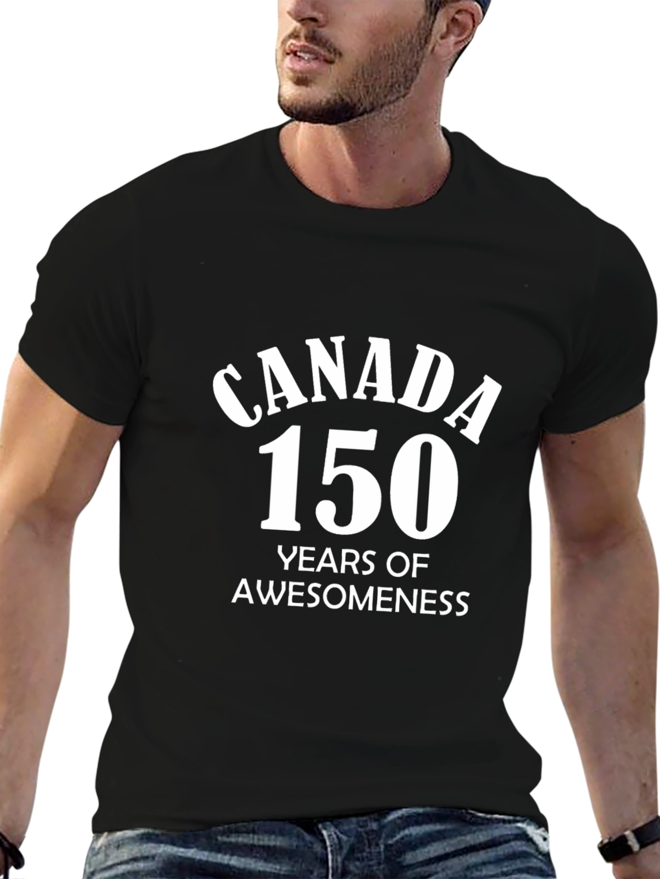 Canada 150 Years of Awesomeness Black T-Shirt