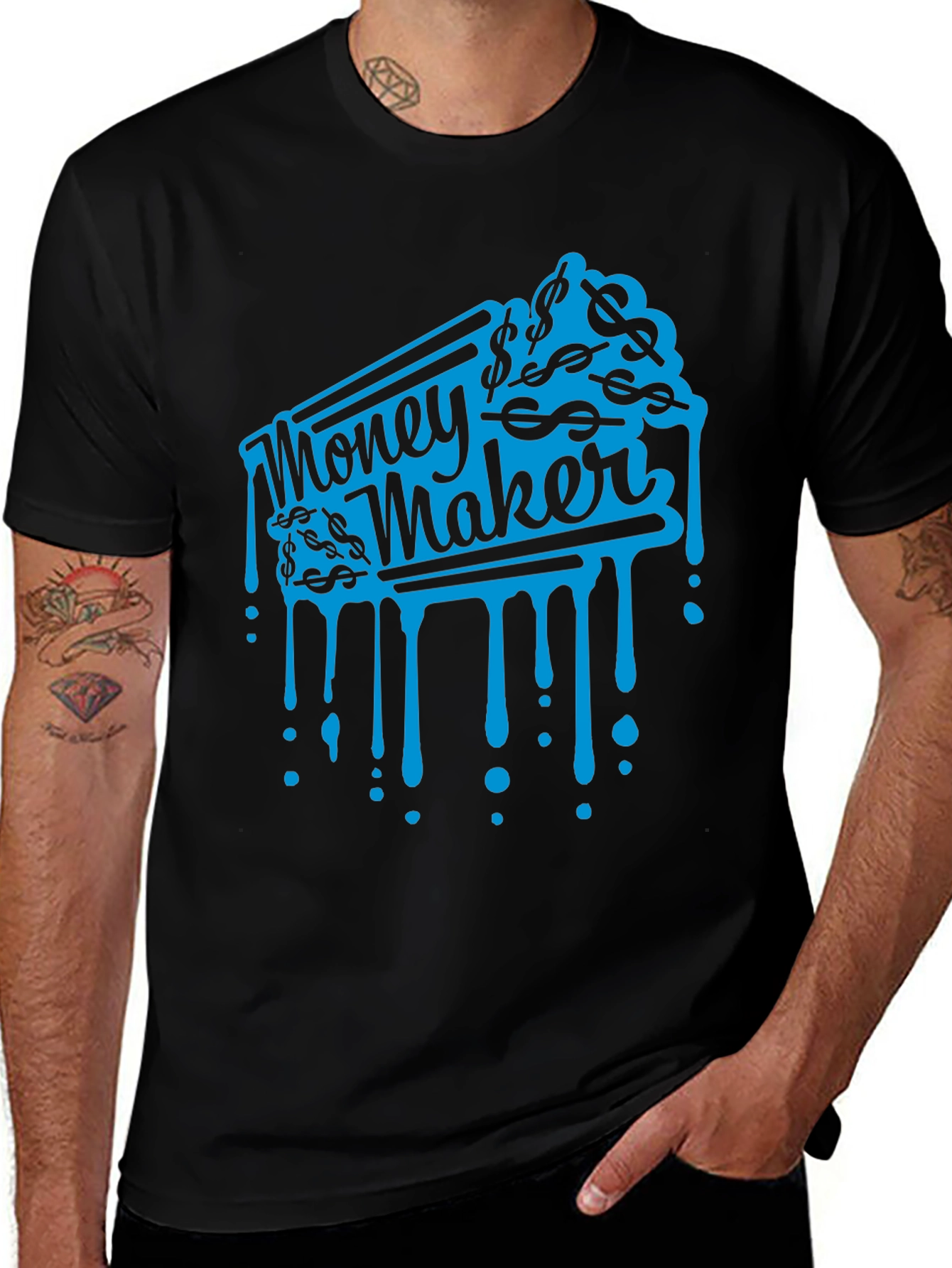 Money Maker Graphic Tee - Mens Black T-Shirt