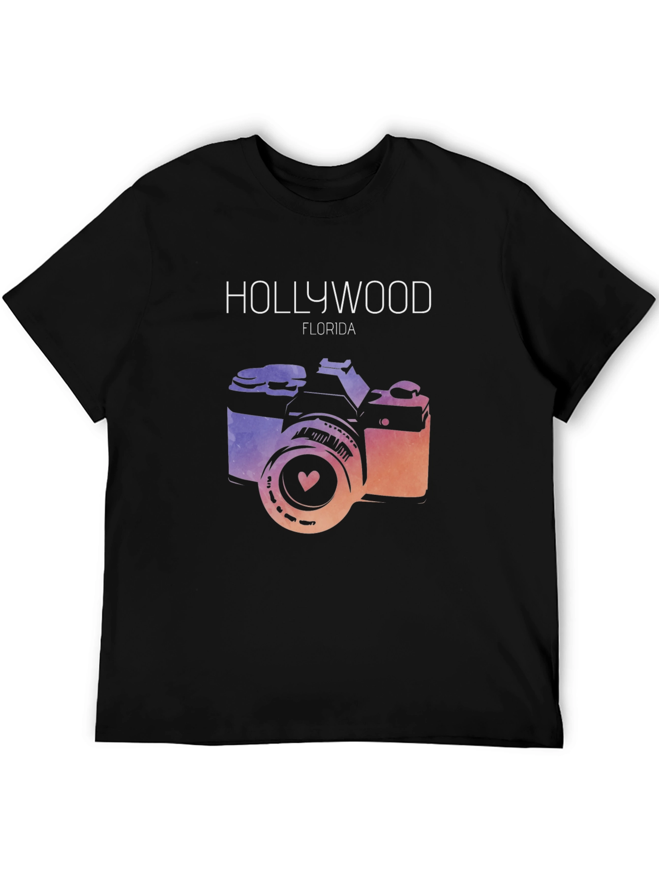 Hollywood Florida Camera Graphic T-Shirt