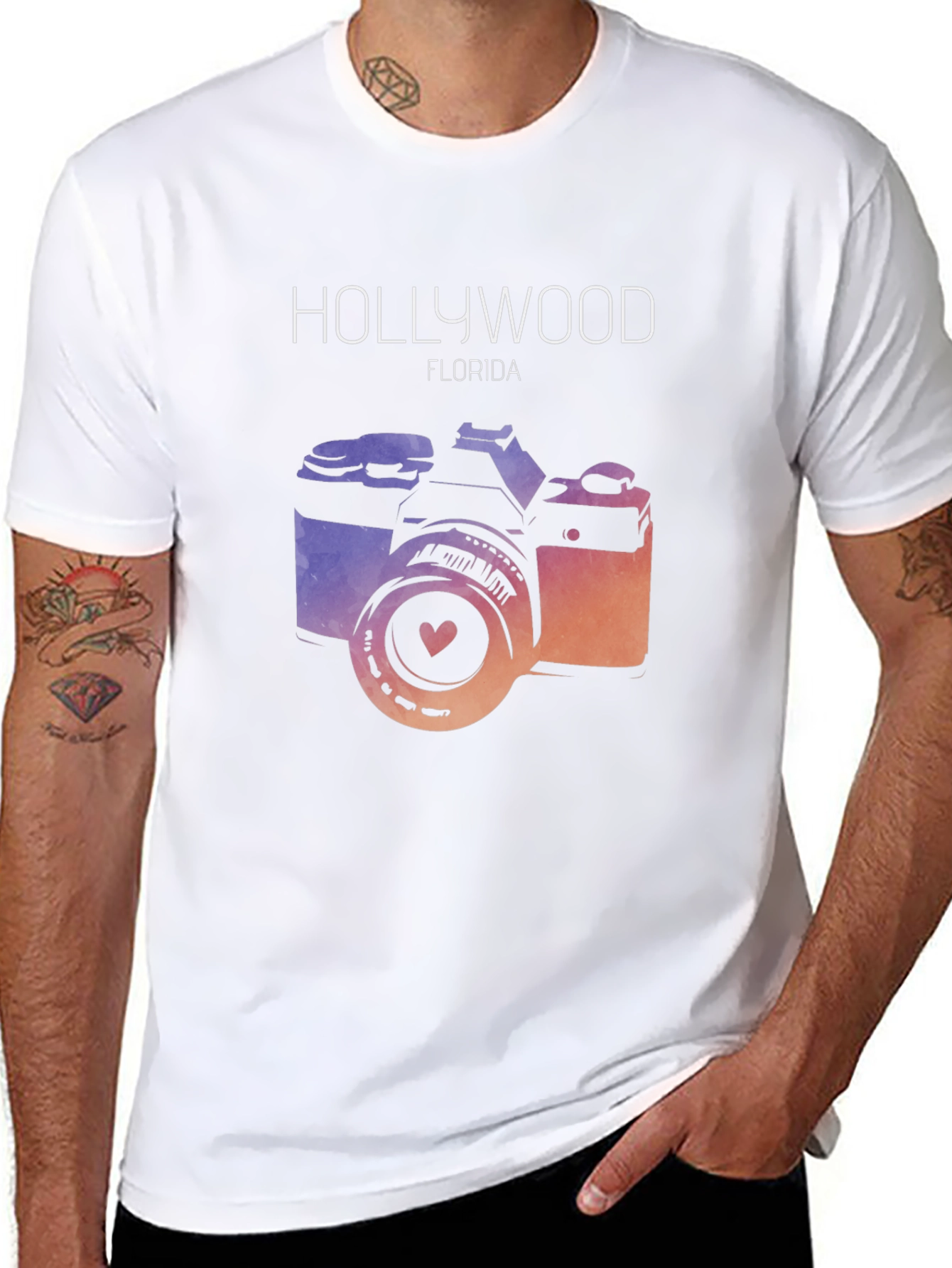Hollywood Florida Camera Graphic T-Shirt