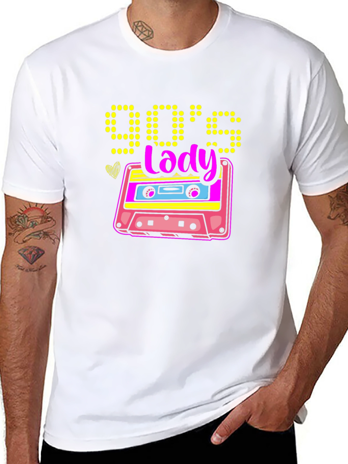 90s Lady Cassette Tape Graphic Tee