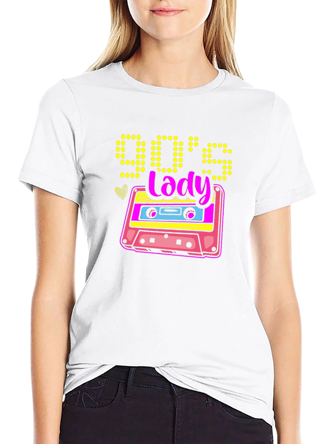 90s Lady Cassette Tape Graphic Tee
