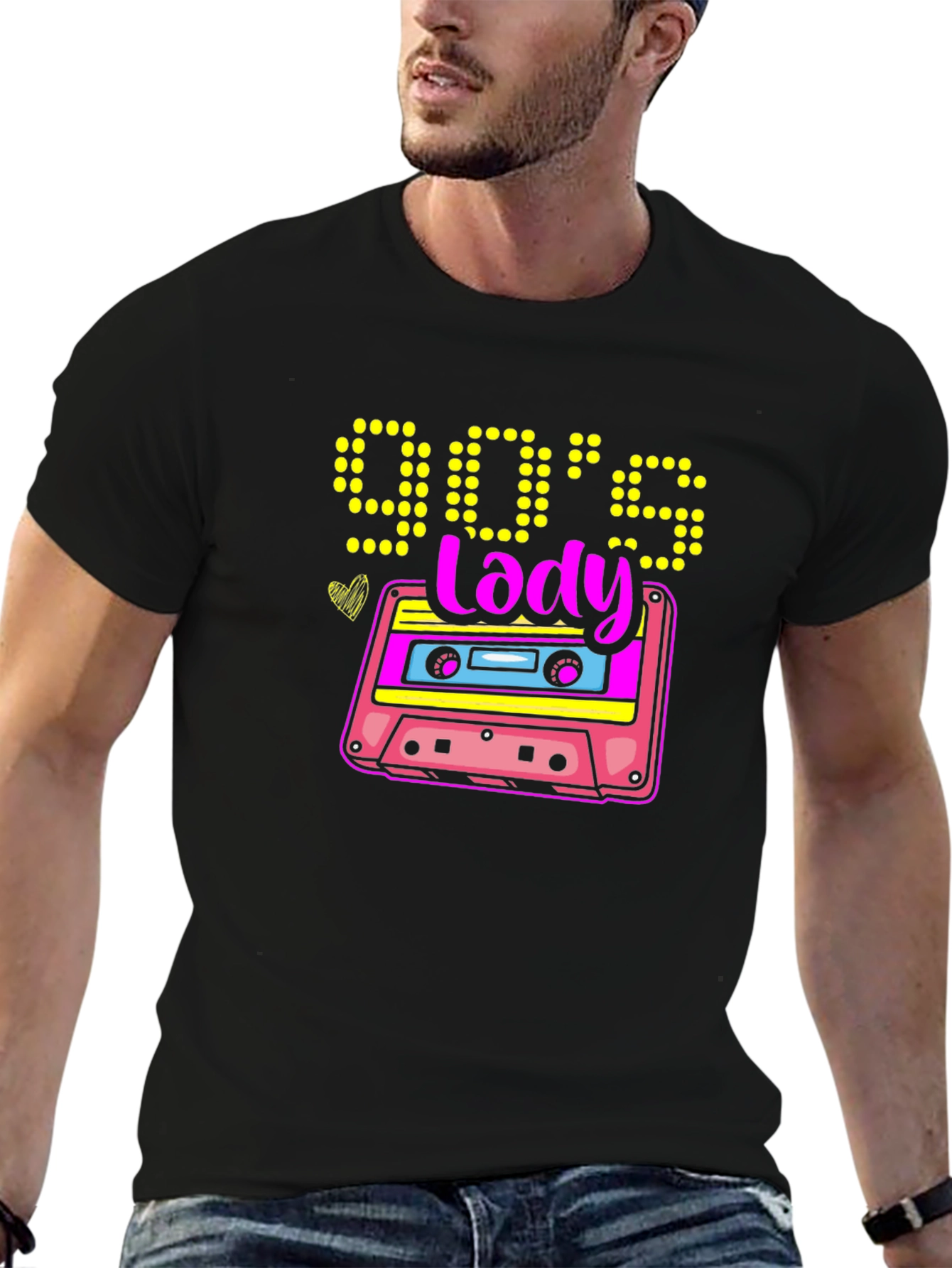 90s Lady Cassette Tape Graphic Tee