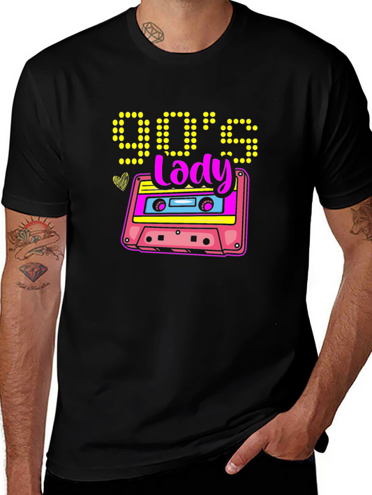 90s Lady Cassette Tape Graphic Tee