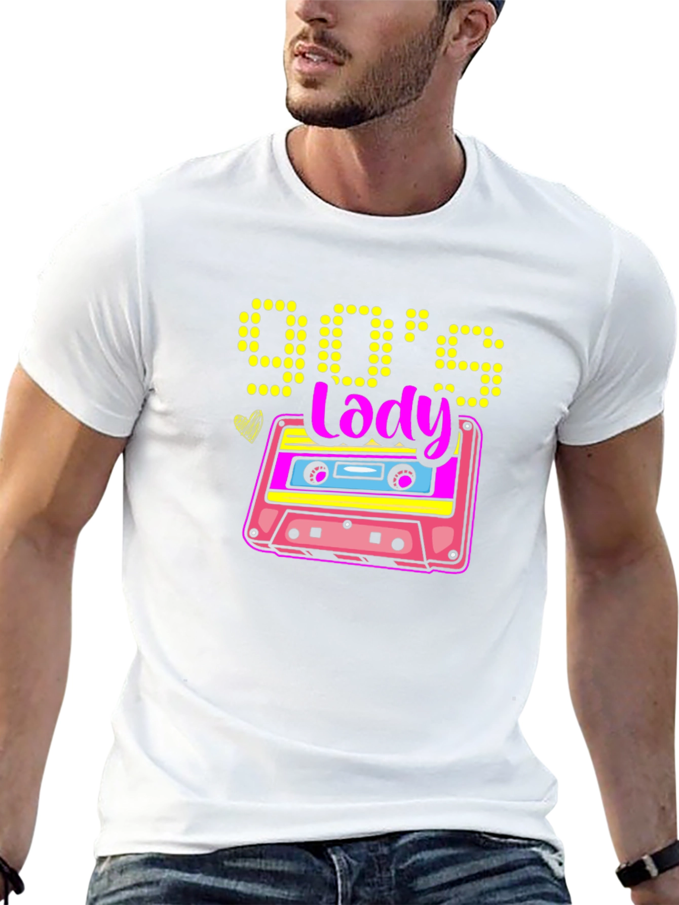 90s Lady Cassette Tape Graphic Tee