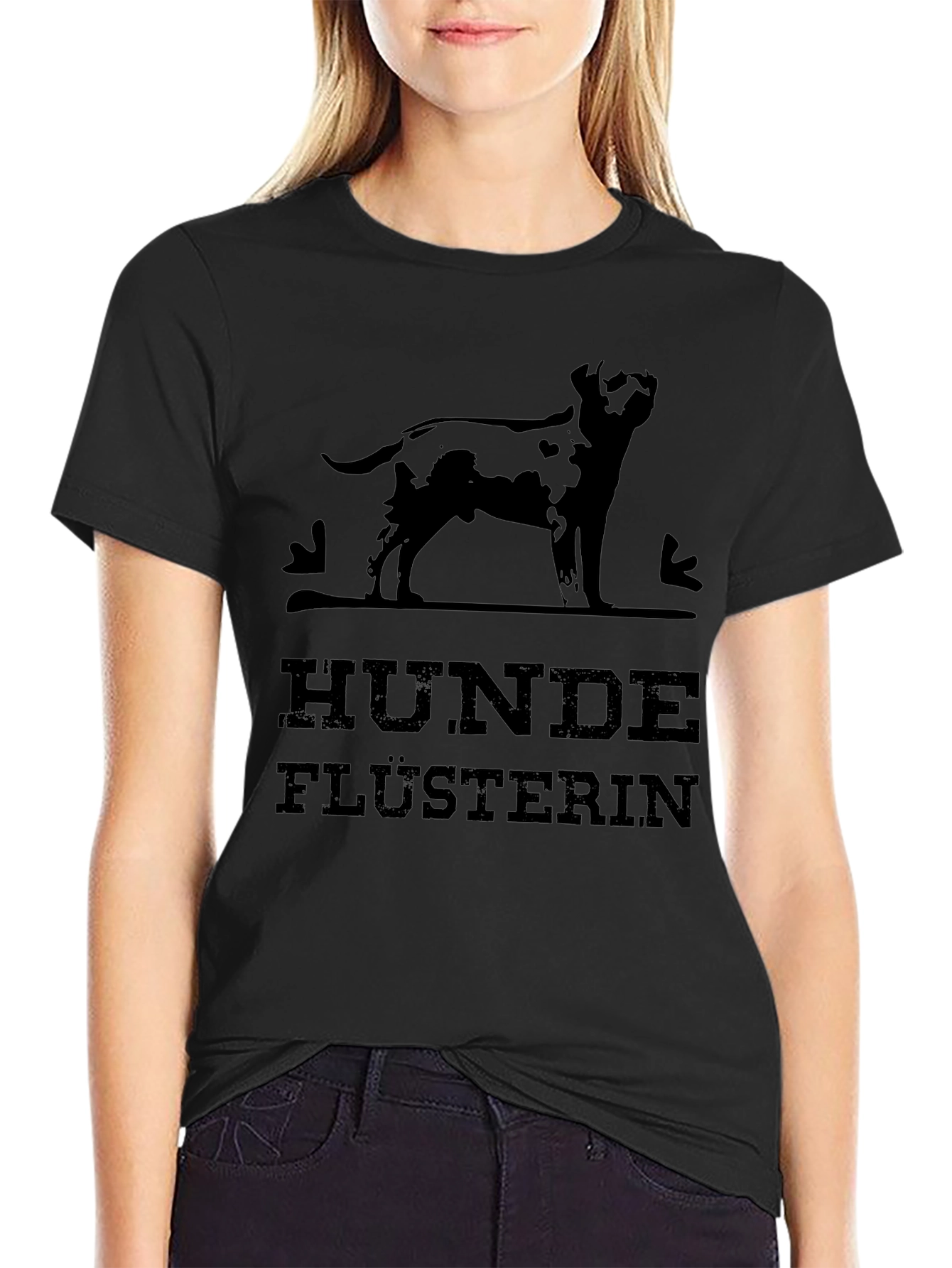 Hunde Flusterin Black Graphic T-Shirt - Dog Whisperer