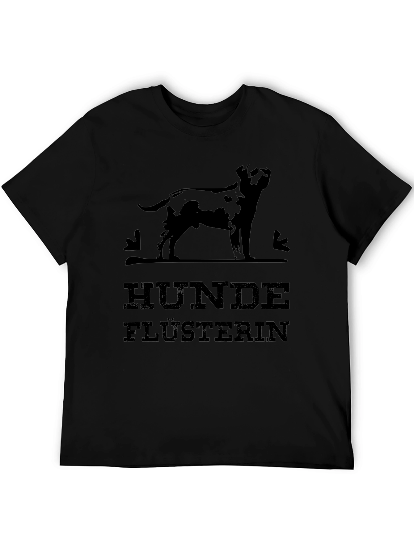 Hunde Flusterin Black Graphic T-Shirt - Dog Whisperer