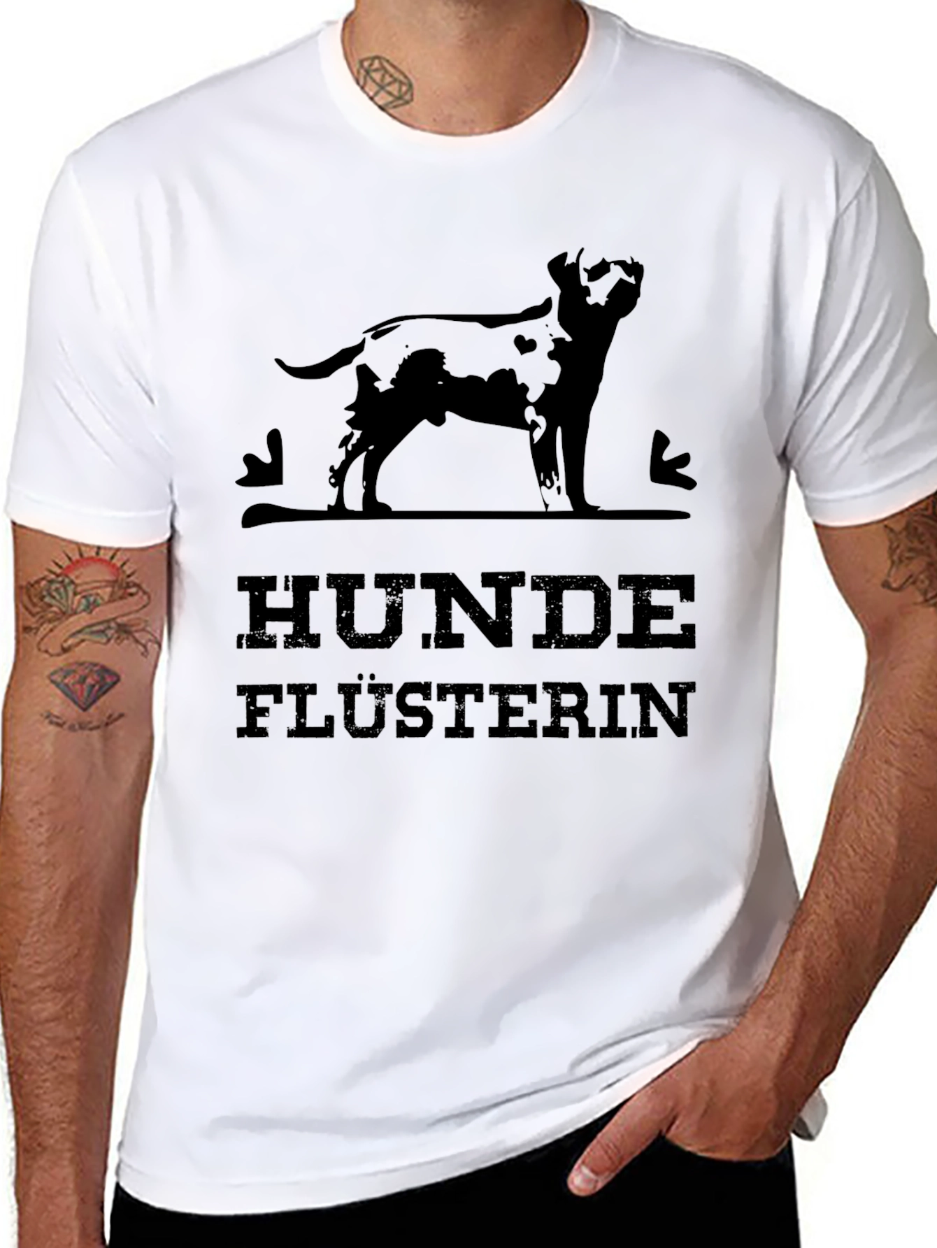Hunde Flusterin Black Graphic T-Shirt - Dog Whisperer