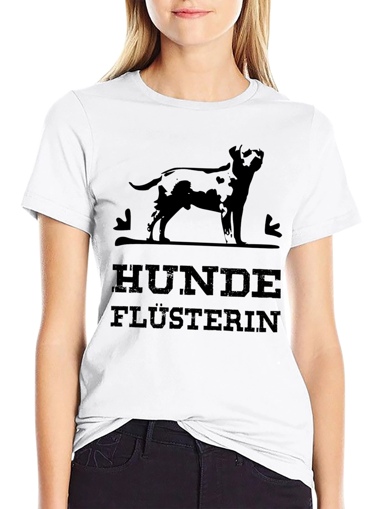 Hunde Flusterin Black Graphic T-Shirt - Dog Whisperer