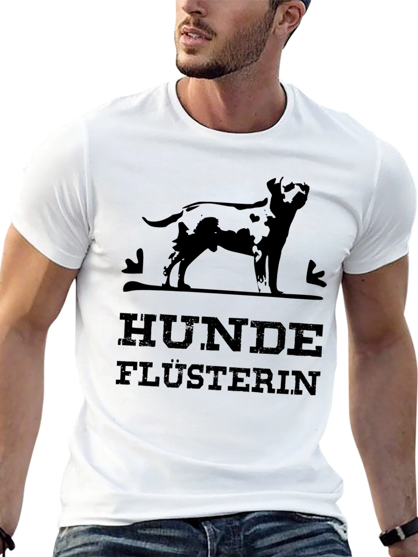 Hunde Flusterin Black Graphic T-Shirt - Dog Whisperer