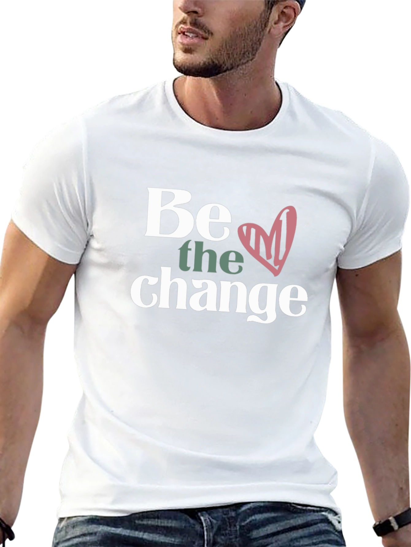 Be the Change Graphic Tee - Motivational T-Shirt
