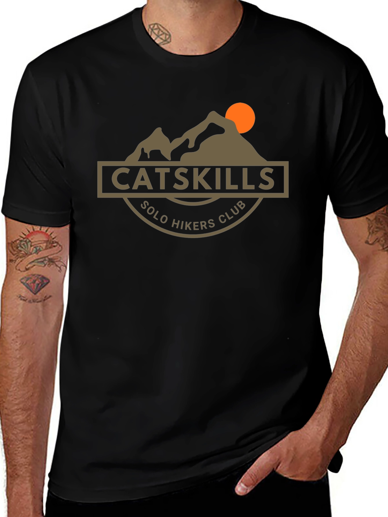 Catskills Solo Hikers Club T-Shirt - Mountain Graphic Tee