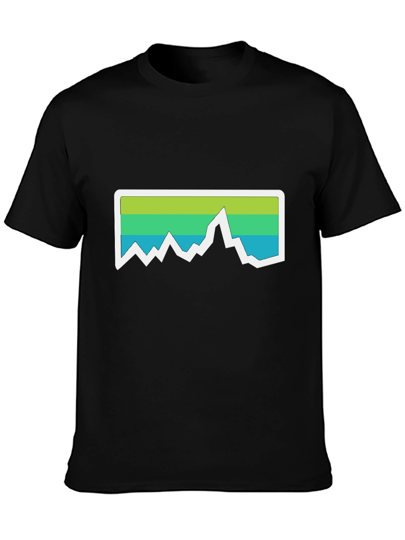 Mountain Graphic Tee - Black Casual T-Shirt