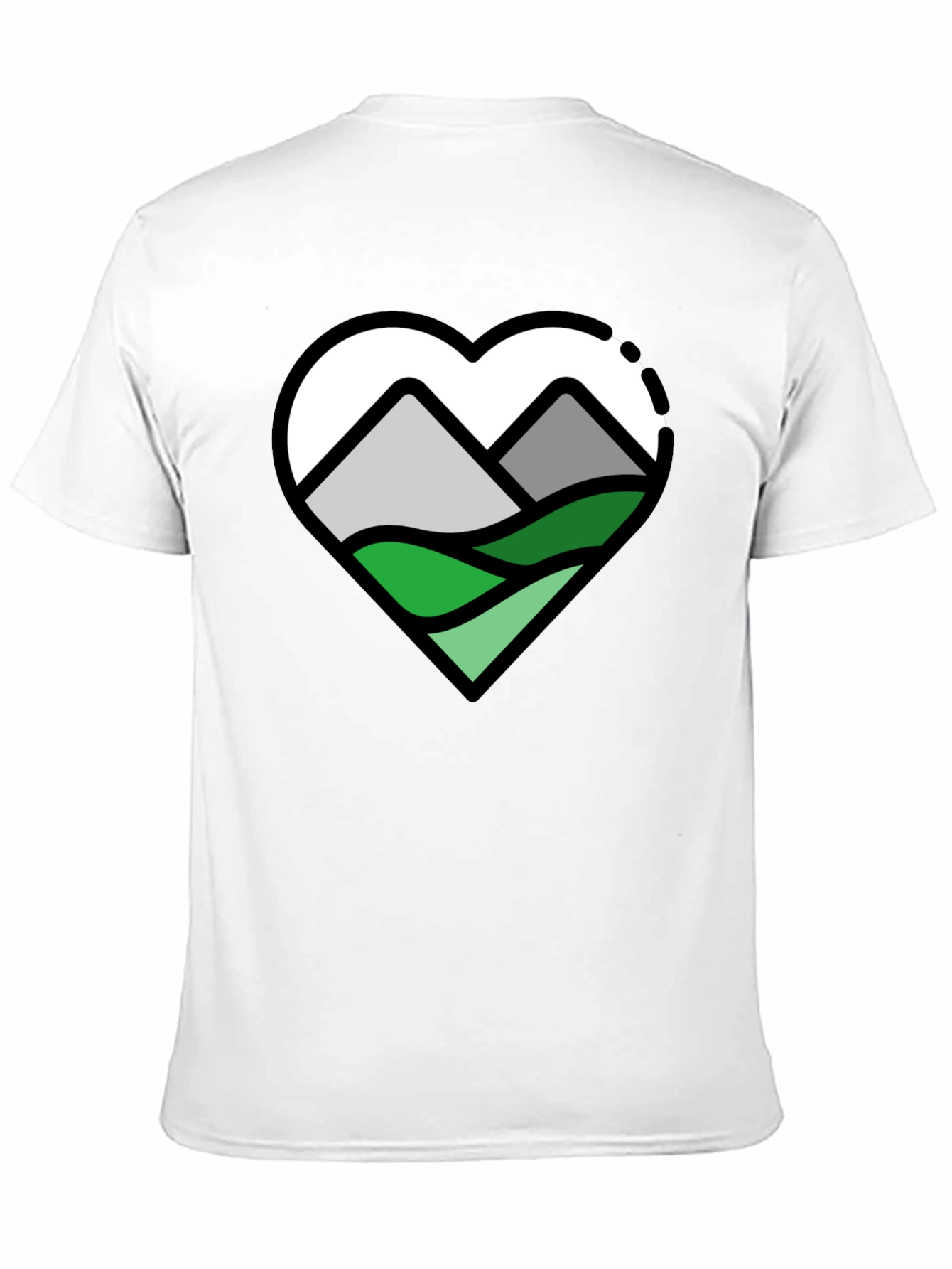 Mountain Heart Graphic T-Shirt - Nature Lover Tee