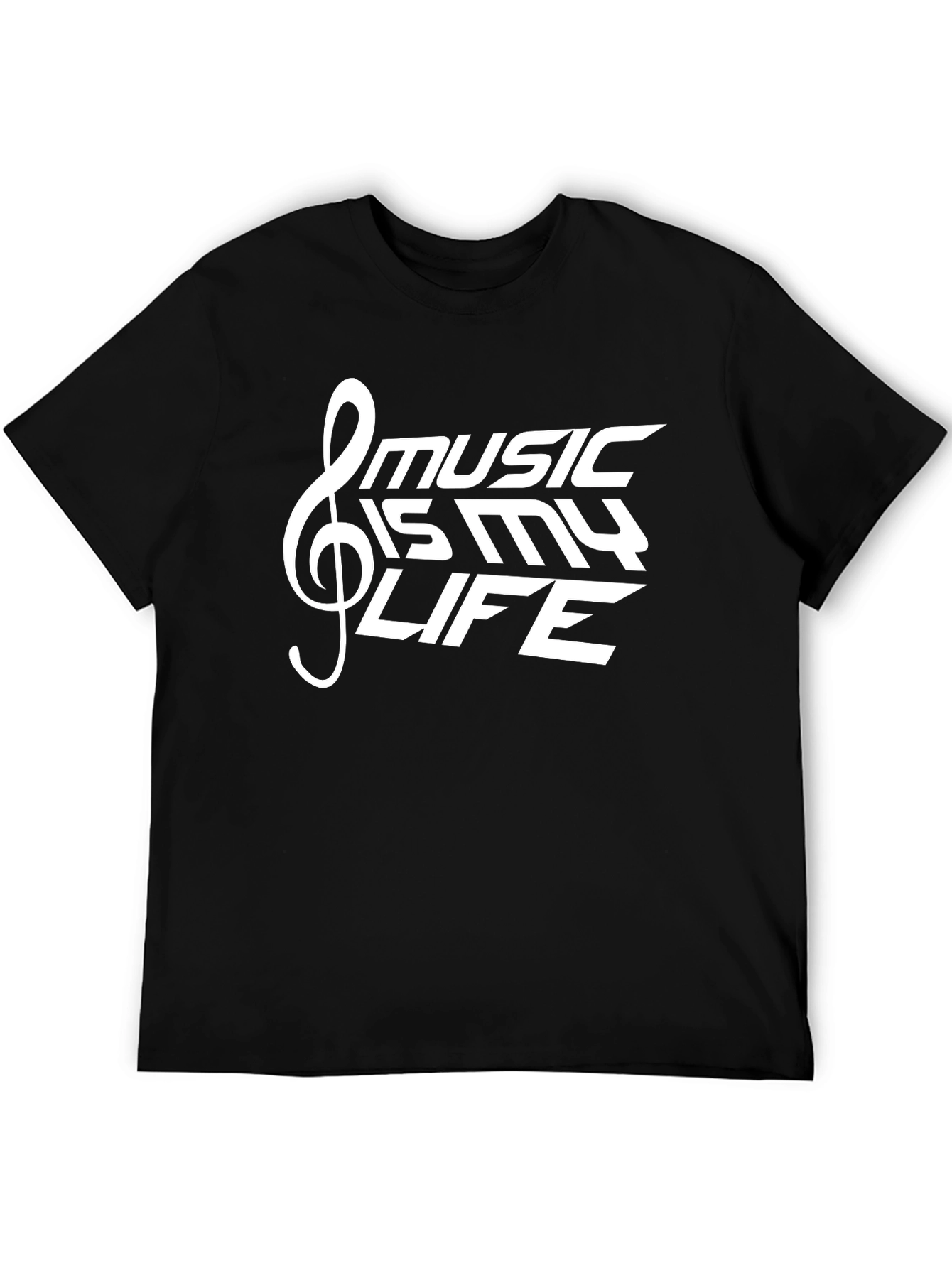 Music is My Life Black T-Shirt