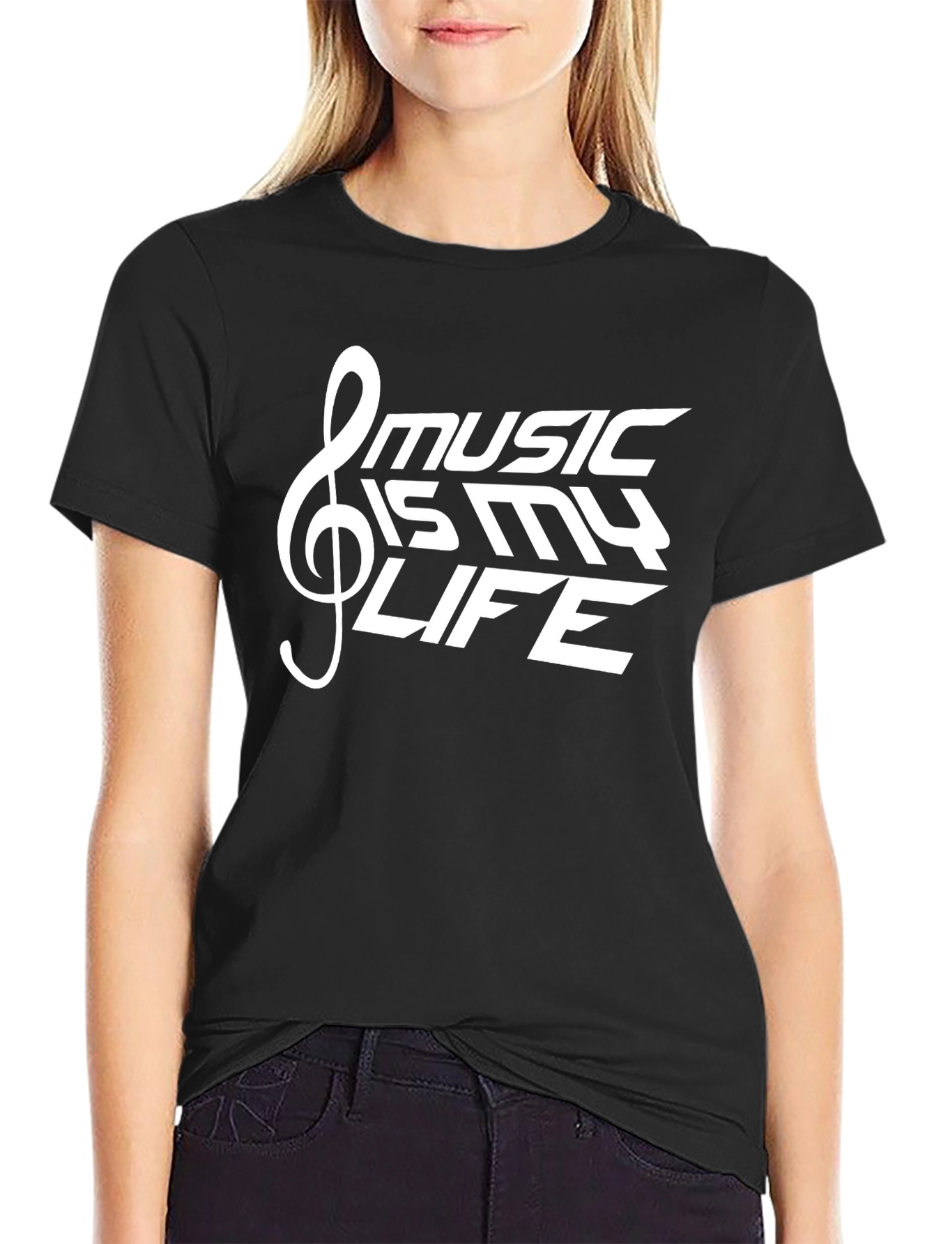 Music is My Life Black T-Shirt