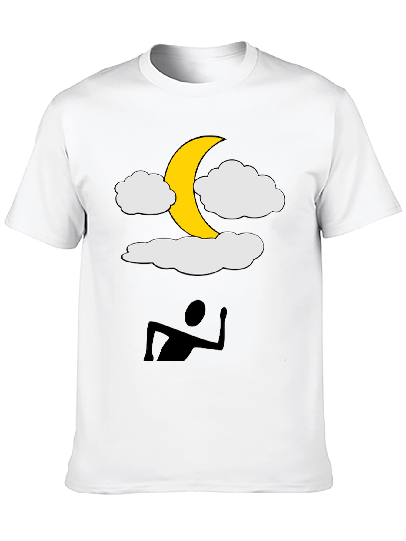 Moonlit Dreams Tee - Fun Graphic Black T-Shirt
