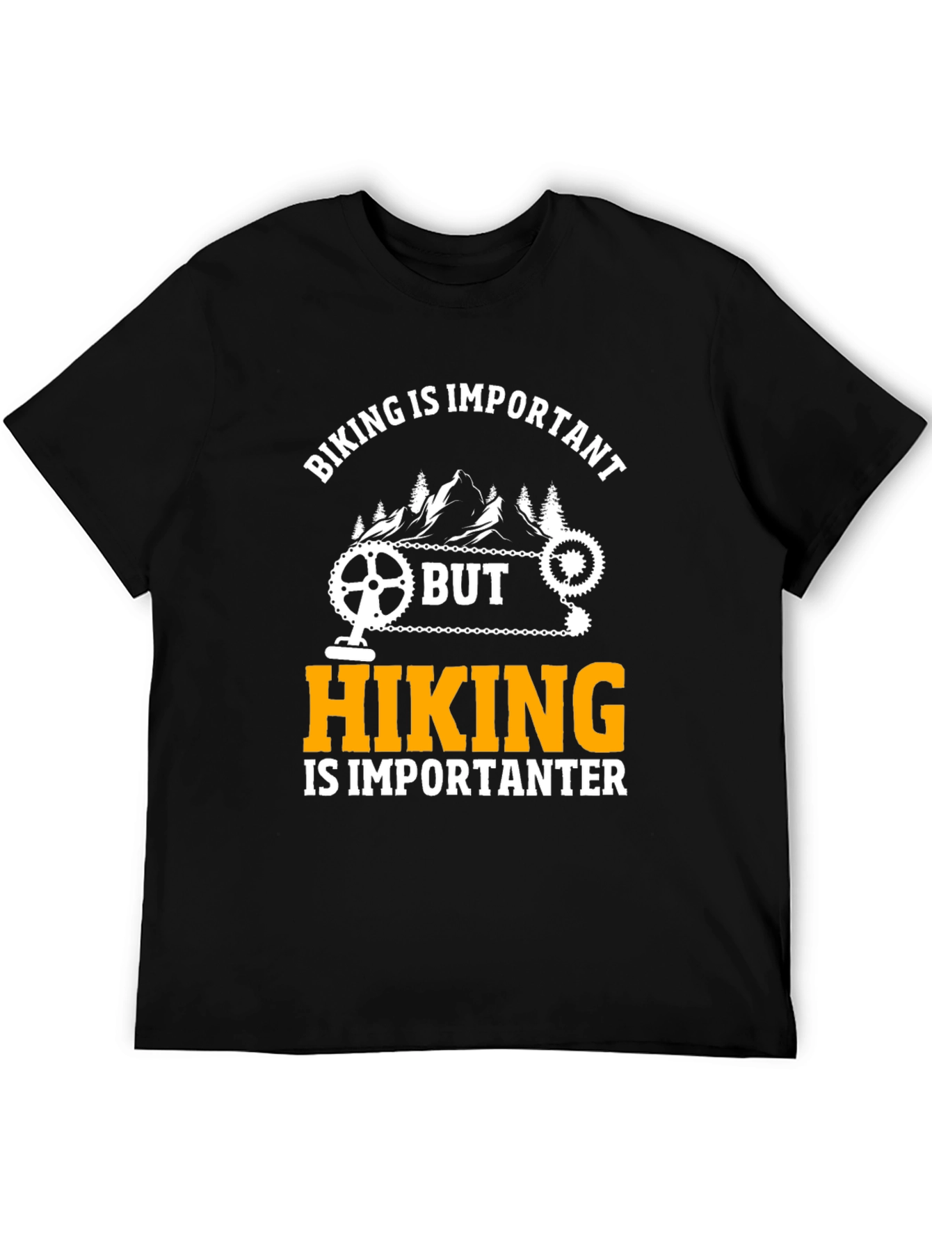 Funny Biking and Hiking Graphic T-Shirt