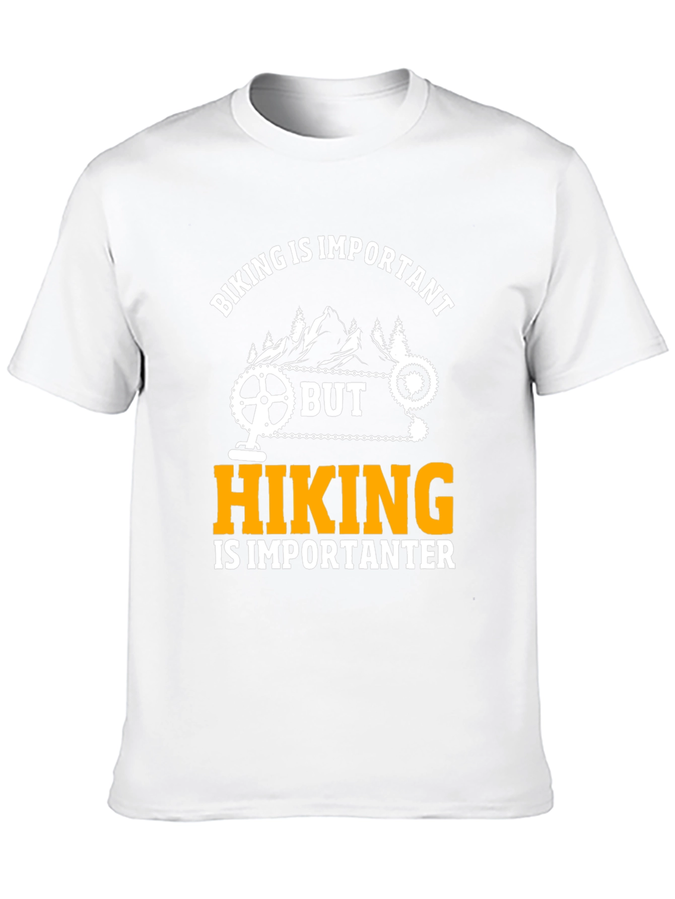 Funny Biking and Hiking Graphic T-Shirt