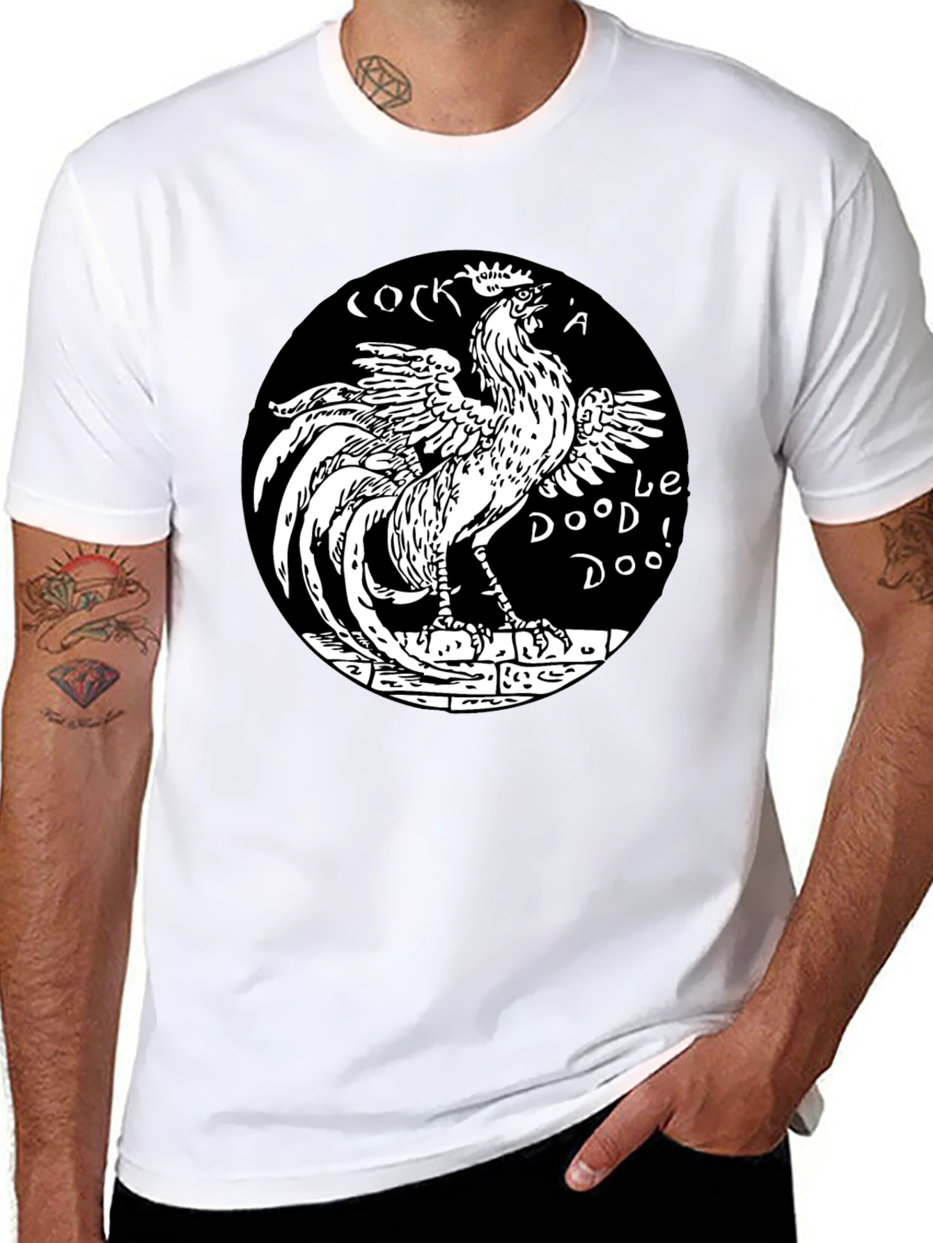 Cock-a-doodle-doo Black Graphic Tee