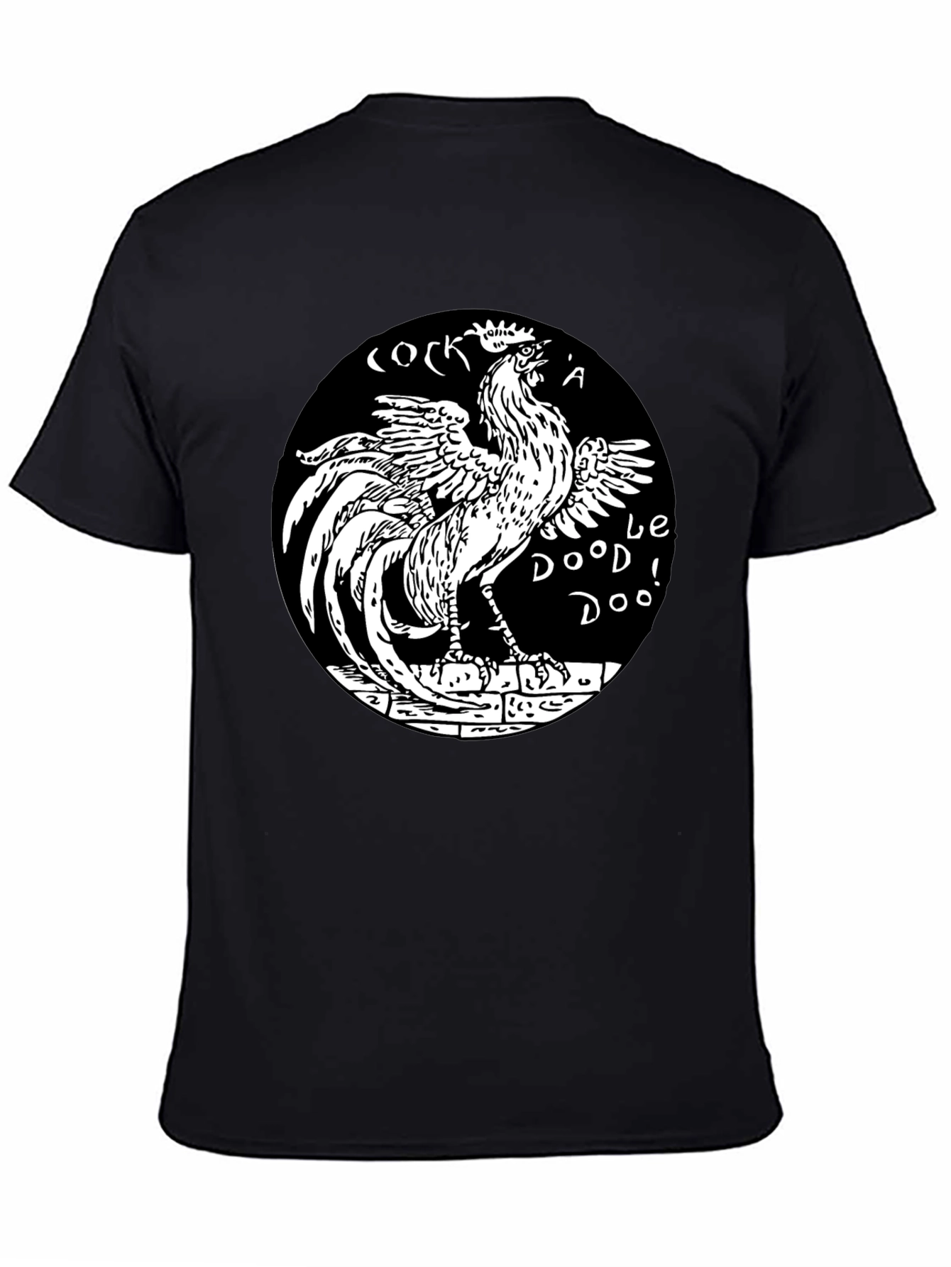 Cock-a-doodle-doo Black Graphic Tee