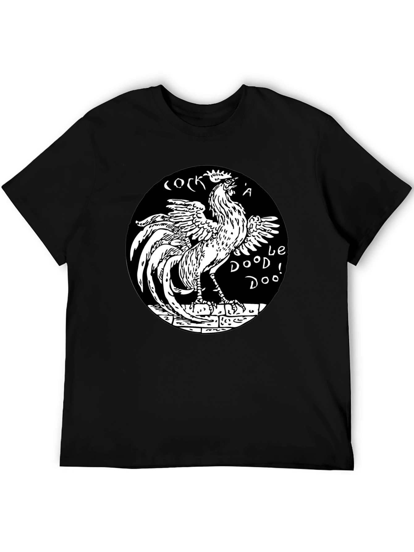 Cock-a-doodle-doo Black Graphic Tee