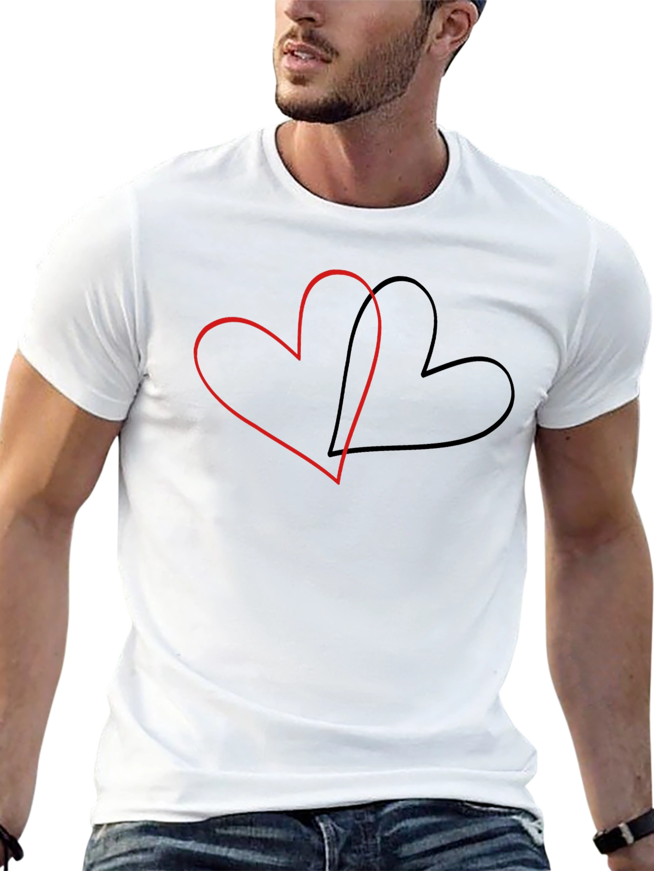 Heart Outline Graphic T-Shirt